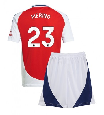 Arsenal Mikel Merino #23 Hemmakläder Barn 2024-25 Kortärmad (+ Korta byxor)